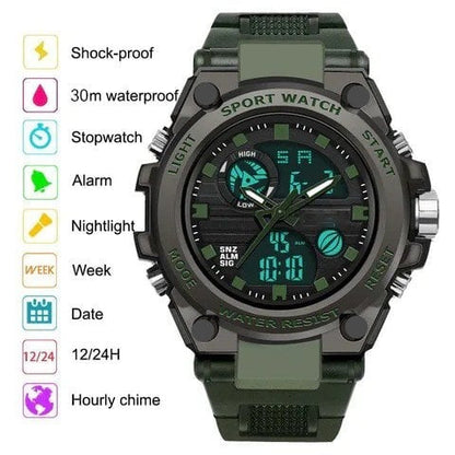 Waterproof LED Sports Watch for Men