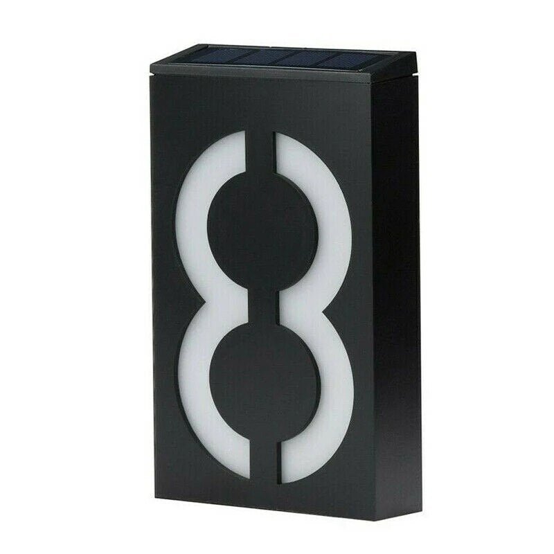 Solar Powered House Number Sign
