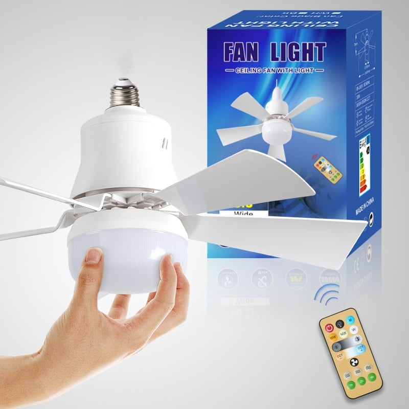 Compact 2-in-1 Ceiling Fan and Light with Remote - Befez