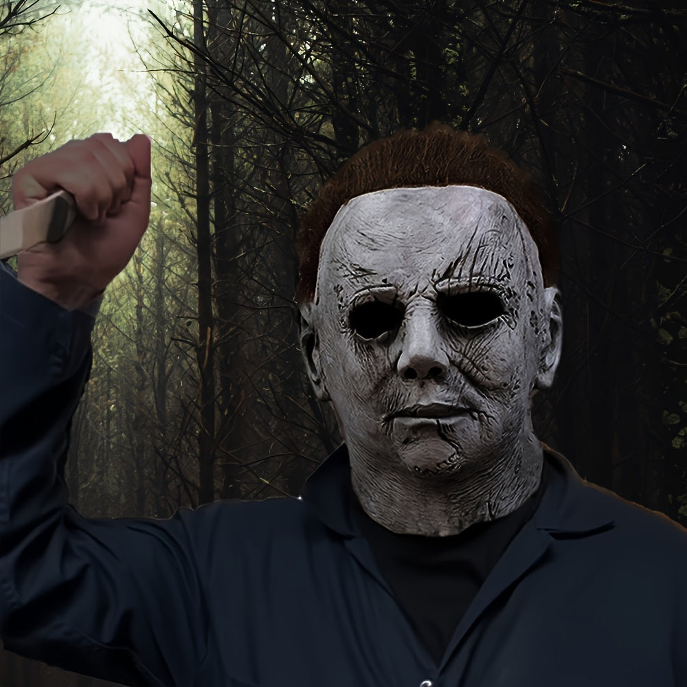 Scary Men's Halloween Horror Mask Full Head Latex