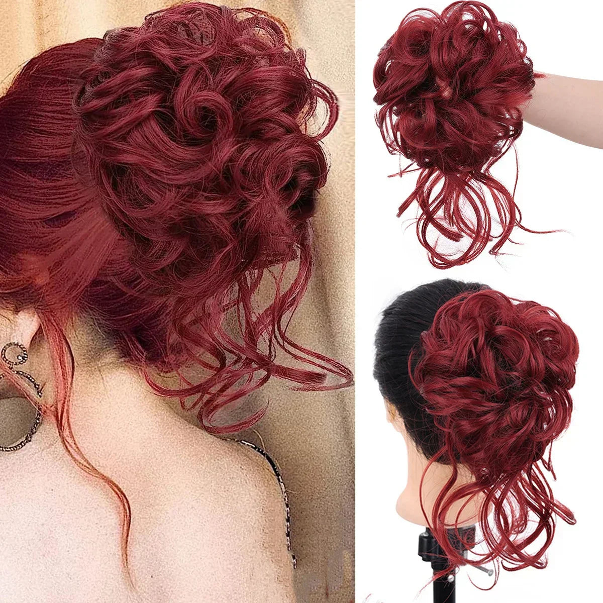 Easy Clip-in Bun for Curly Hair with Volume