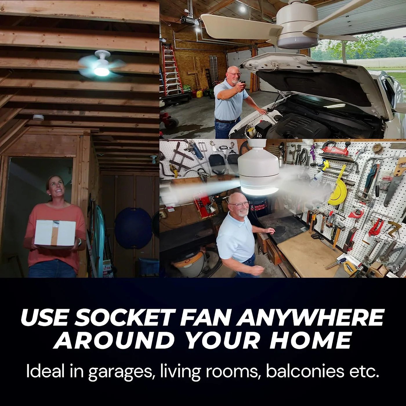 Compact 2-in-1 Ceiling Fan and Light with Remote