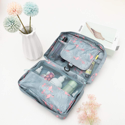 Portable Travel Toiletry Bag with Hook and Padded Protection