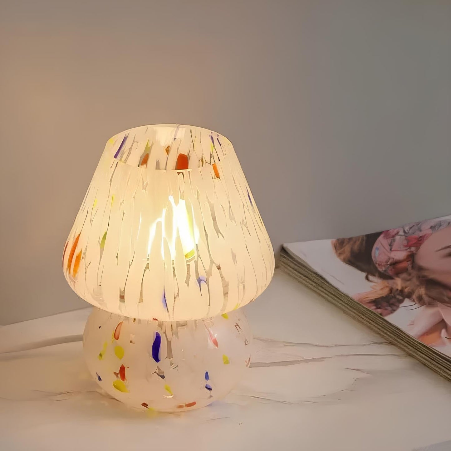 Unique Artisan Glass Table Lamp