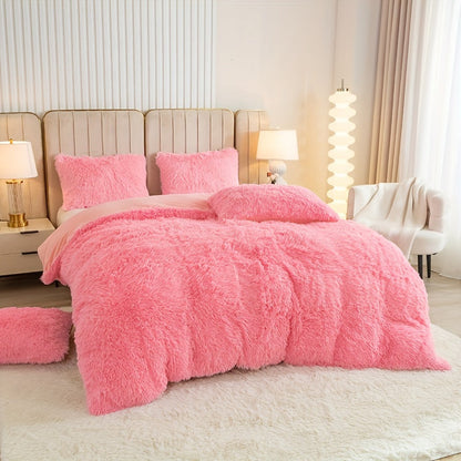 Cozy Soft Plush Duvet Cover Set with Zipper