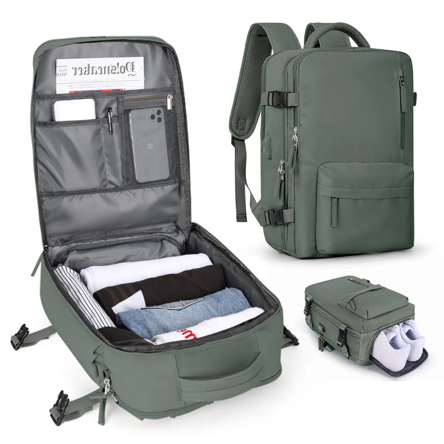 Waterproof Women's Hiking Backpack with USB Port