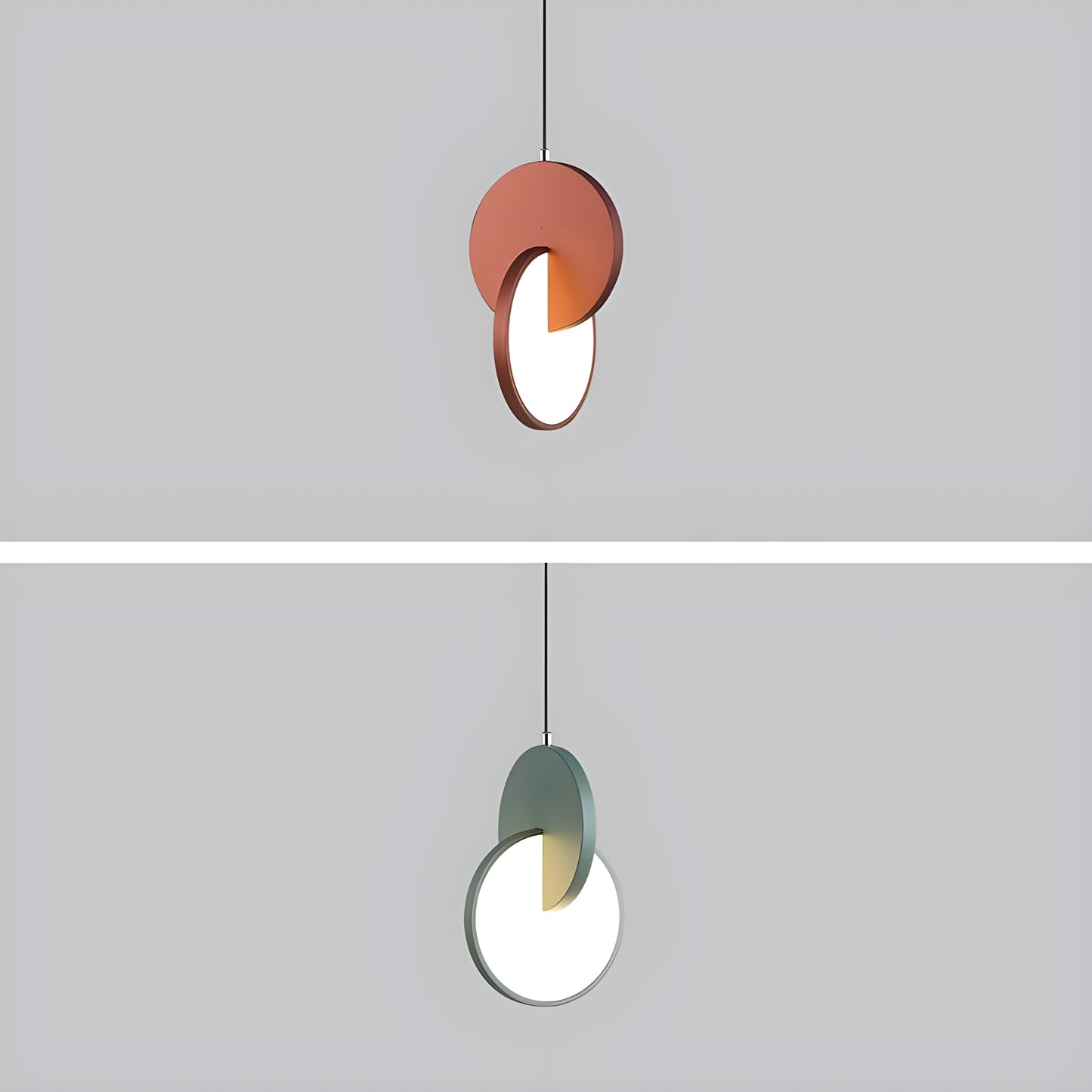 Stylish Round LED Hanging Light with Soft Warm Glow
