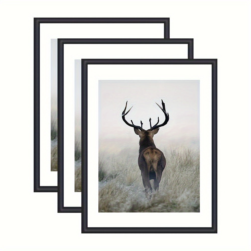 Set of 3 Modern Black Picture Frames