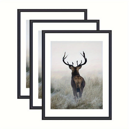 Set of 3 Modern Black Picture Frames