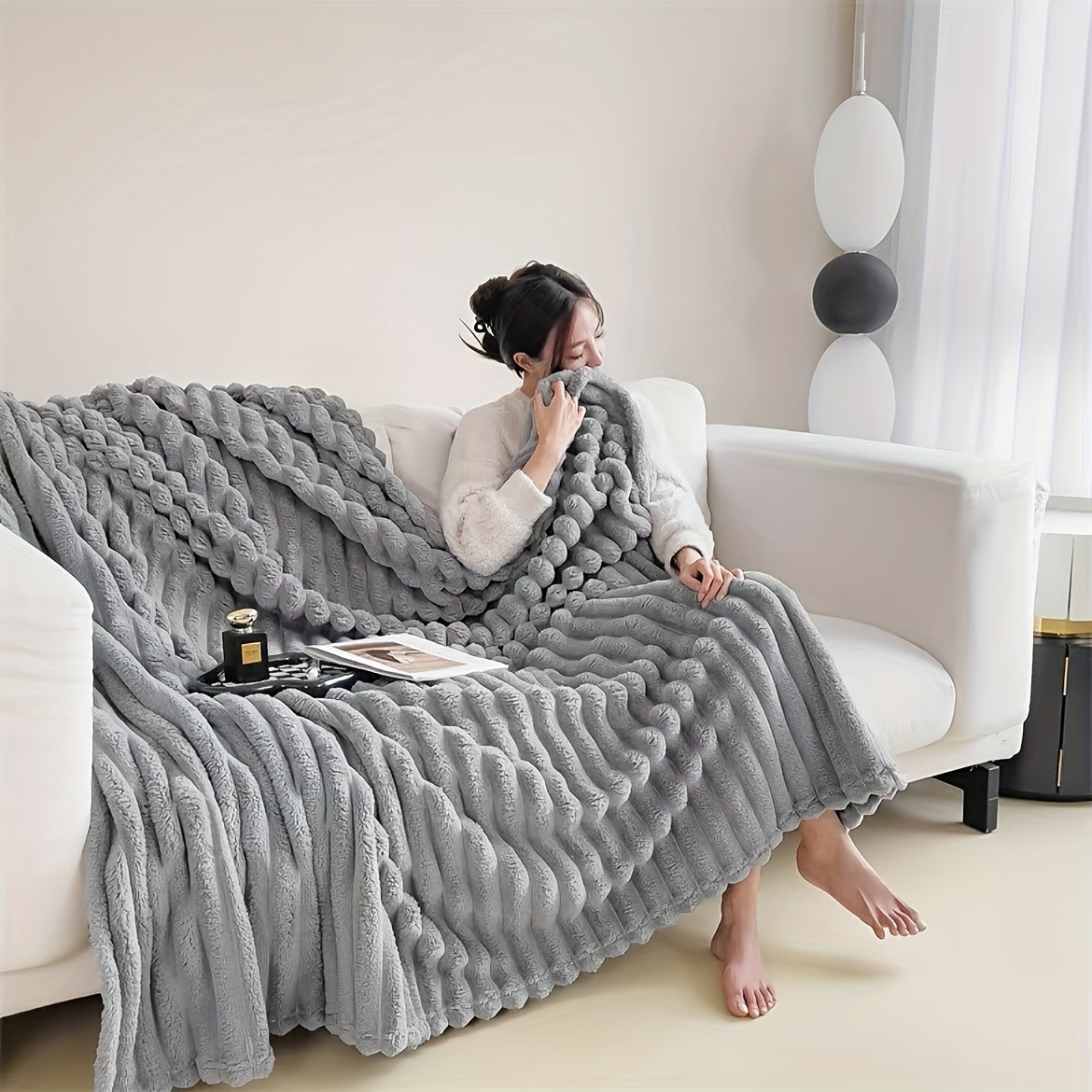 Soft Plush French Inspired Throw Blanket