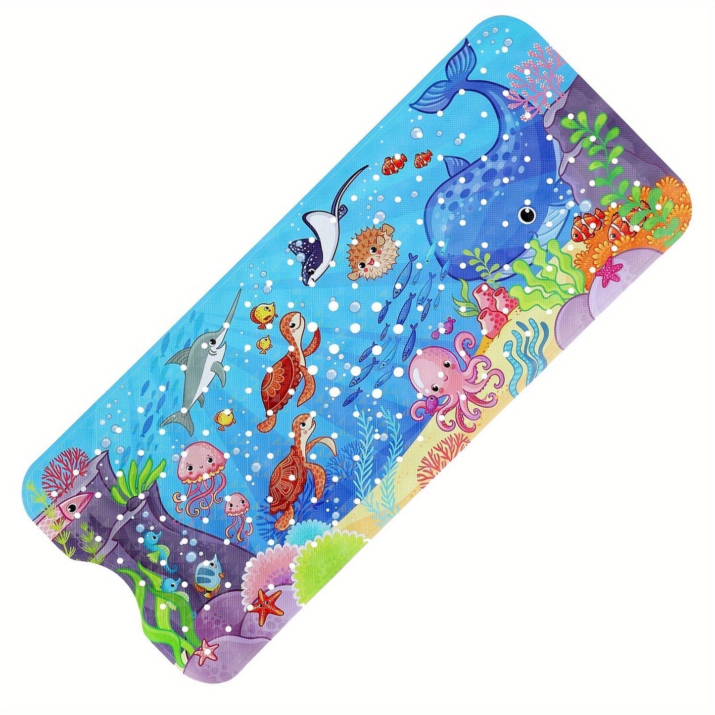 Soft Grip Bathtub Mat with Suction Cups for Kids