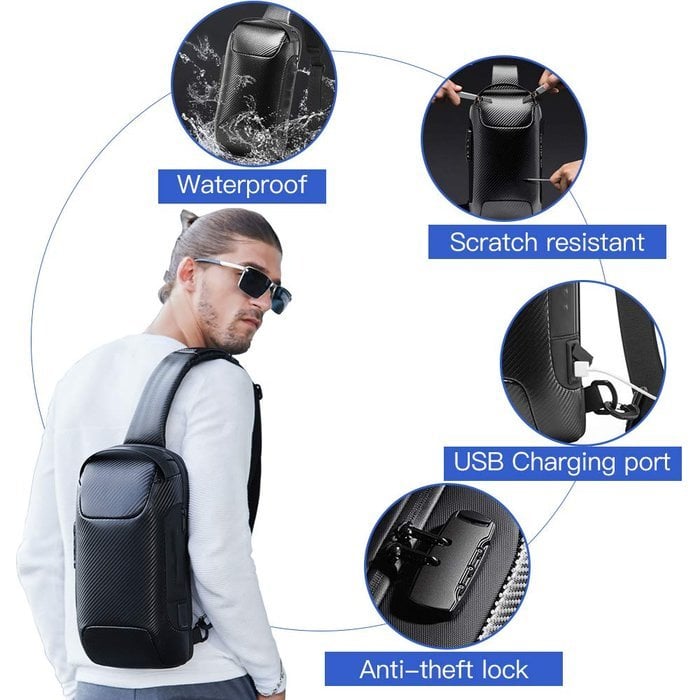 Secure Crossbody Bag with USB Charging Port