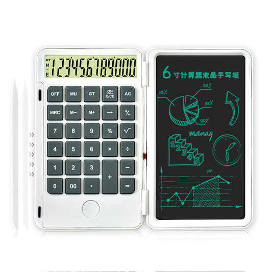 Compact 2-in-1 Calculator with Large Erasable Notepad - Befez