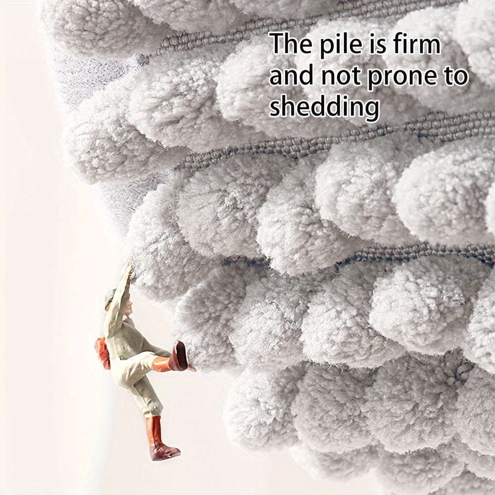 Soft L-Shaped Bathroom Mat with Grip