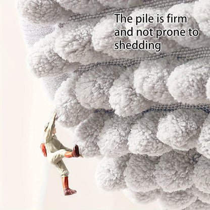 Soft L-Shaped Bathroom Mat with Grip