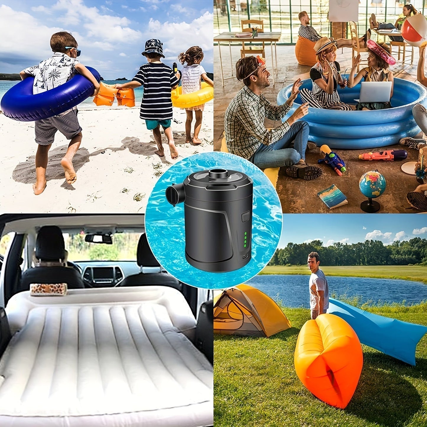 Portable USB Air Pump for Inflatable Mattresses