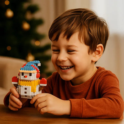 Colorful Kids Christmas Figurine Building Blocks Set