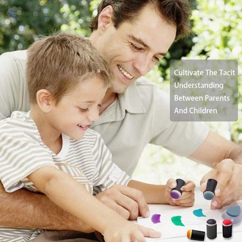 Vibrant Kids Finger Paint Art Set