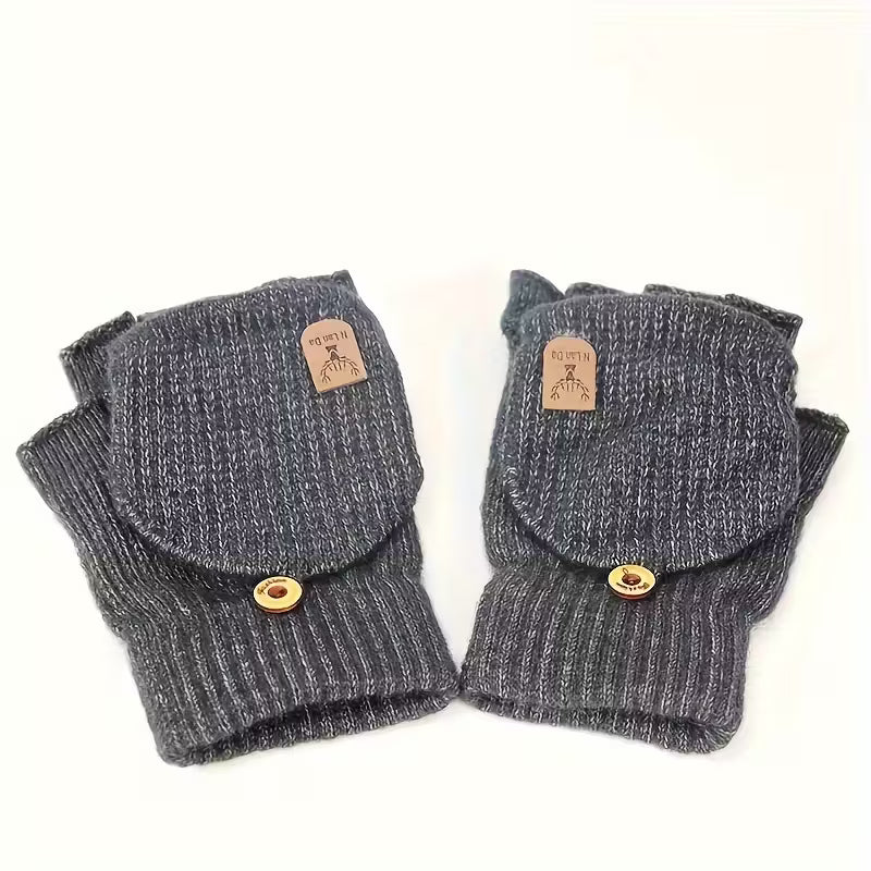 Befez | Men's Thermal Fingerless Gloves - Insulated and Cozy