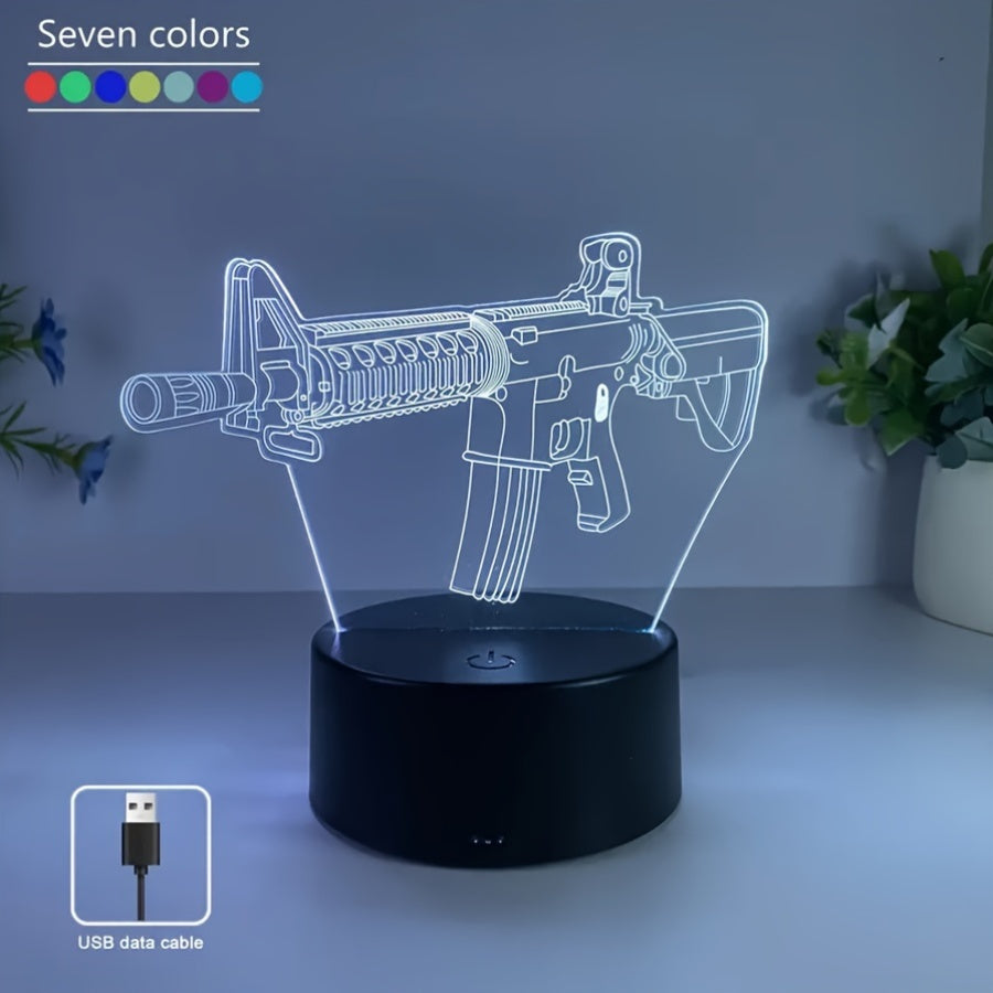 Sleek 3D LED Touch Desk Lamp