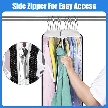 Clear Clothing Storage Bags with Easy Zipper - 3 Pack