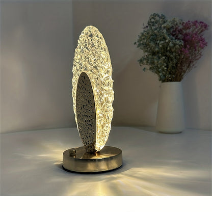 Decorative USB Desk Lamp with Soft Feather Shade