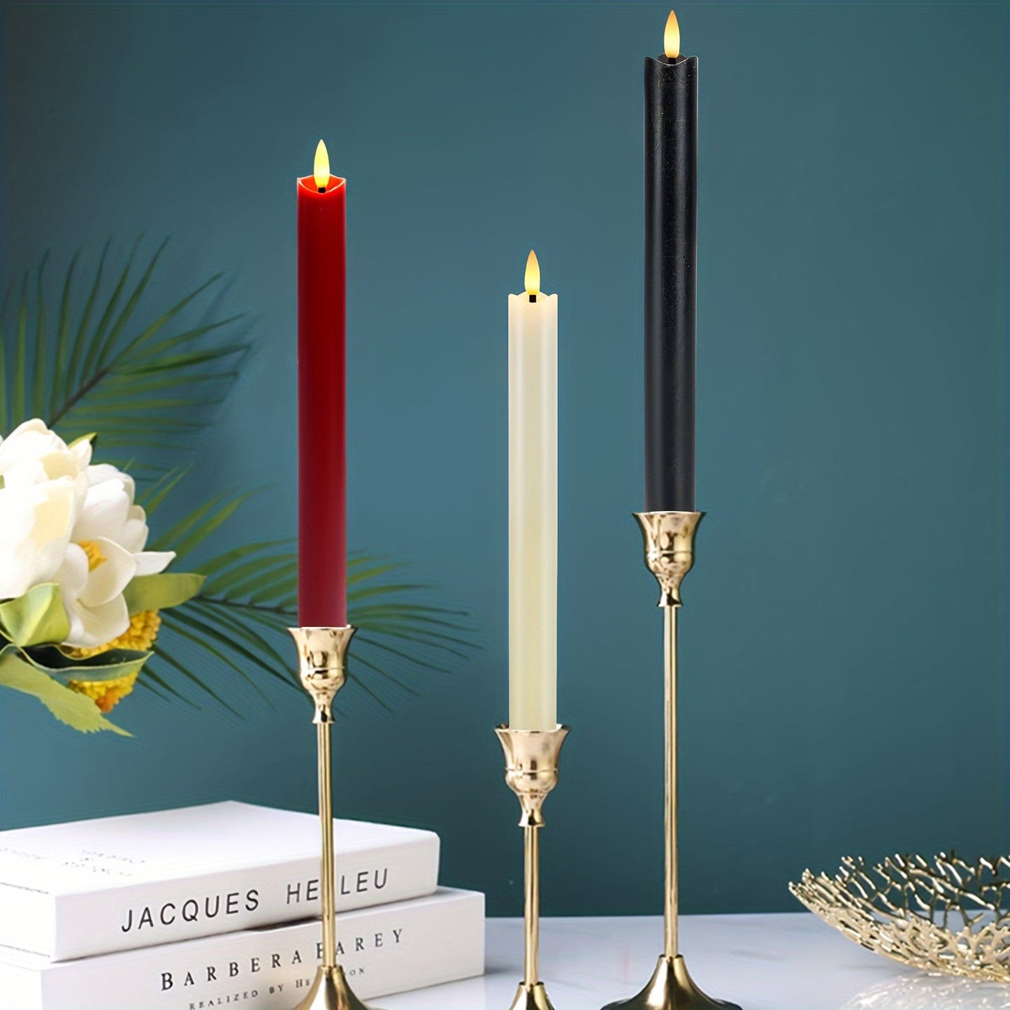 Warm LED Flicker Cone Candles