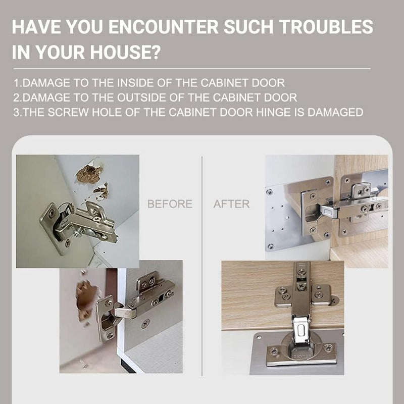Easy Fix Cabinet Hinge Repair Kit Stainless Steel