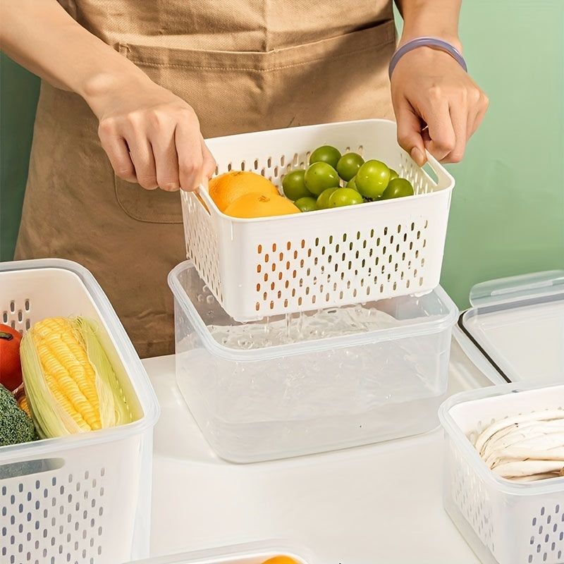 Reusable Plastic Food Containers Set of 4