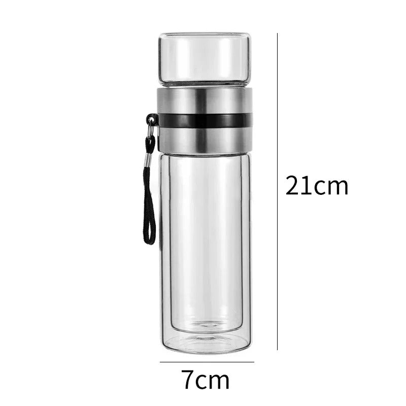 Clear Travel Water Bottle with Infuser