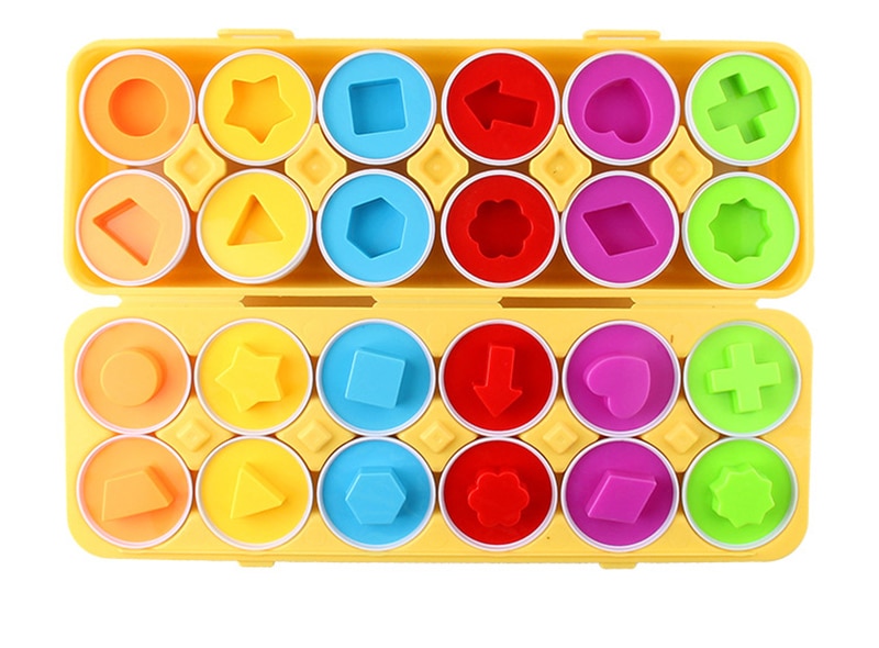 Colorful Learning Shape Eggs