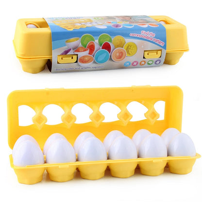 Colorful Learning Shape Eggs