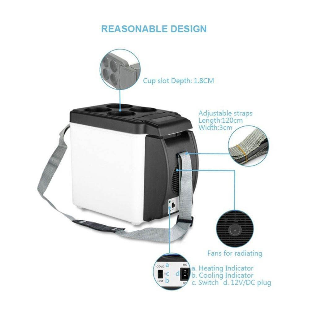Portable Compact Electric Camping Cooler Box