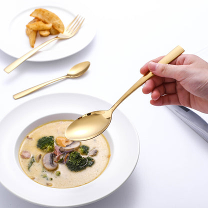 Elegant Gold Flatware Set for Fine Dining