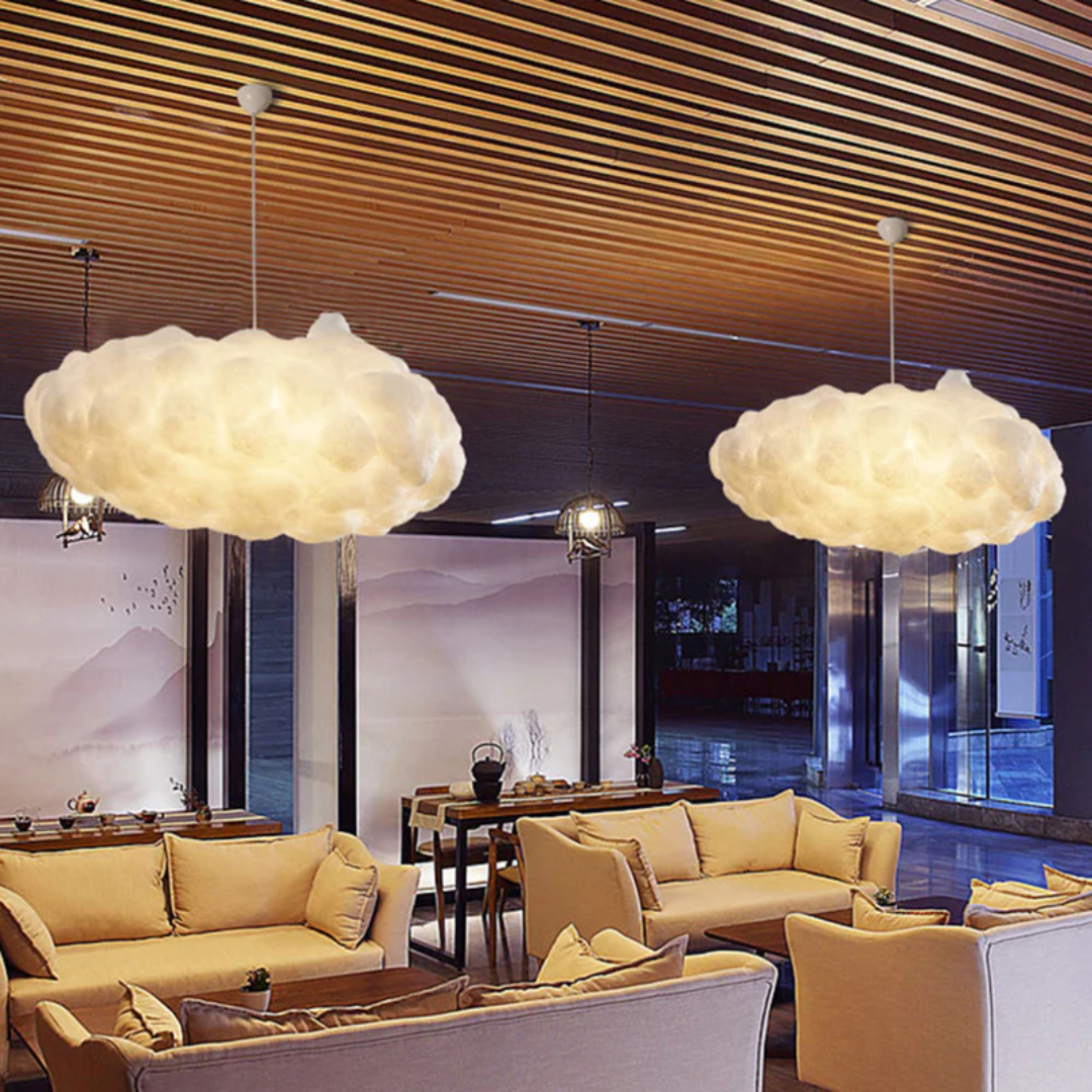 Stylish Cloud Shaped LED Pendant Light White