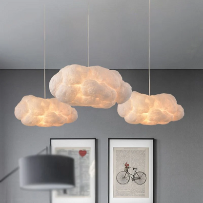 Stylish Cloud Shaped LED Pendant Light White