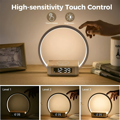 Smart Bedside Lamp with USB Charger and Wake Up Light