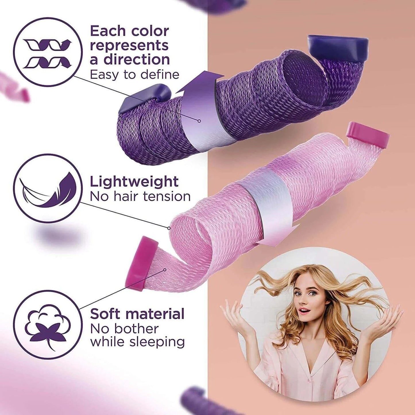 Easy Curl Hair Rollers Set of 10