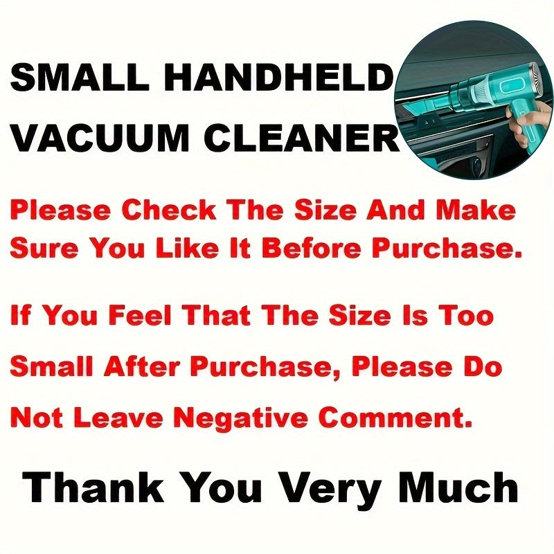 Compact Cordless Handheld Vacuum Cleaner for Car Home