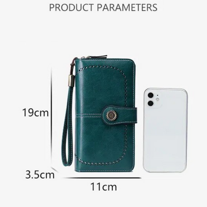 Fashionable Genuine Leather Wristlet Wallet