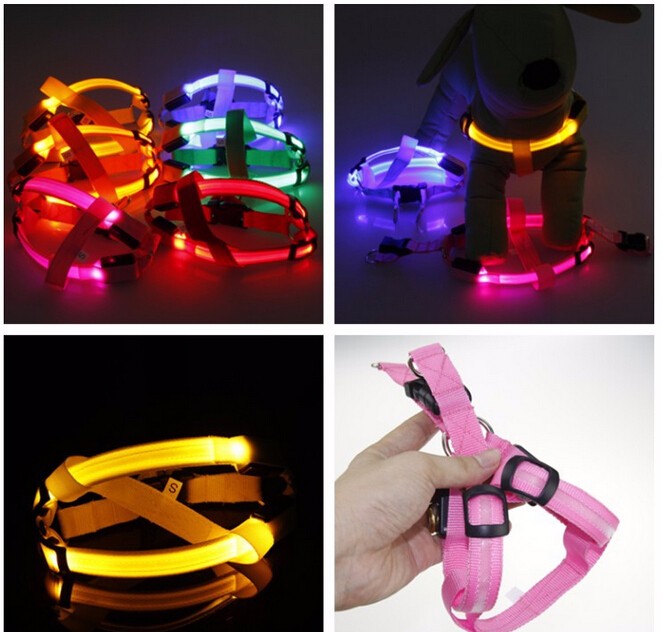 Reflective Pet Harness with LED Lights