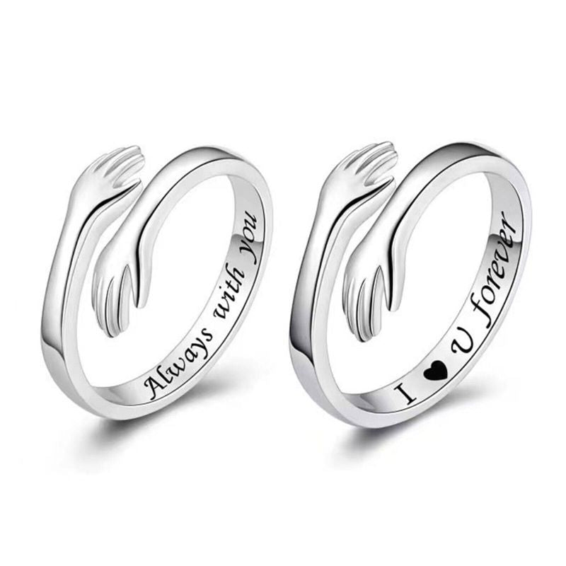 Simple Couple Ring - Adjustable Size Love Band