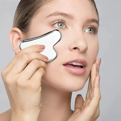 Relaxing Face Roller Stainless Steel Gua Sha Tool