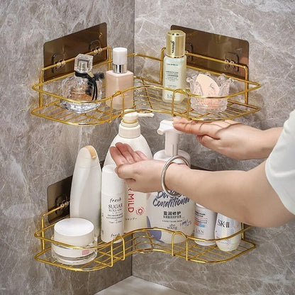 Compact Corner Bathroom Storage Organizer