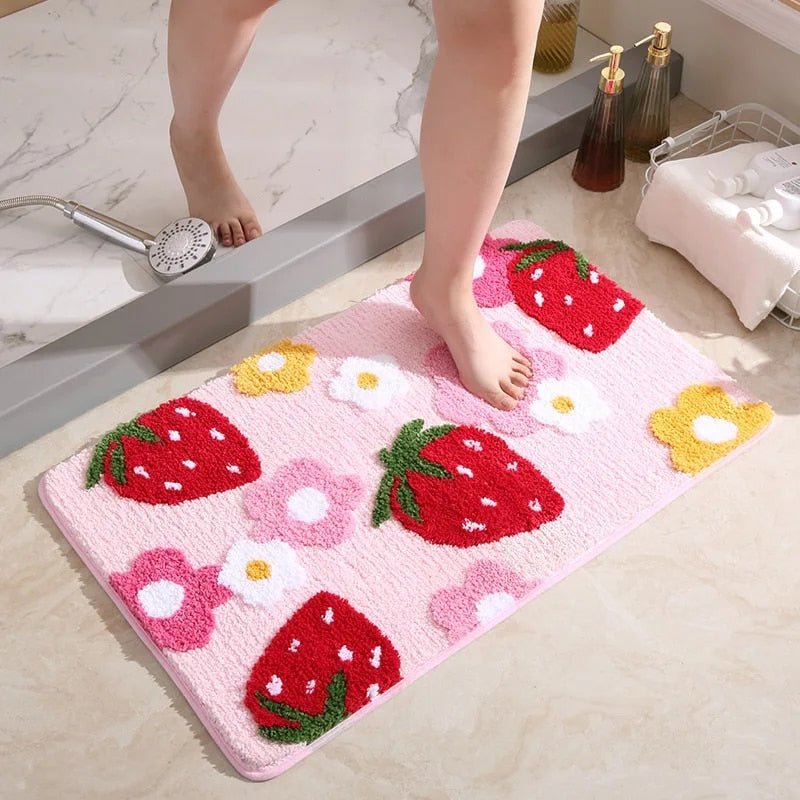 Colorful Floral Bathroom Rug - Befez