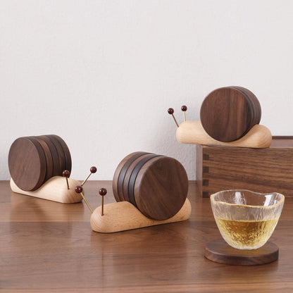Stylish Snail Coaster Set - Protective and Decorative