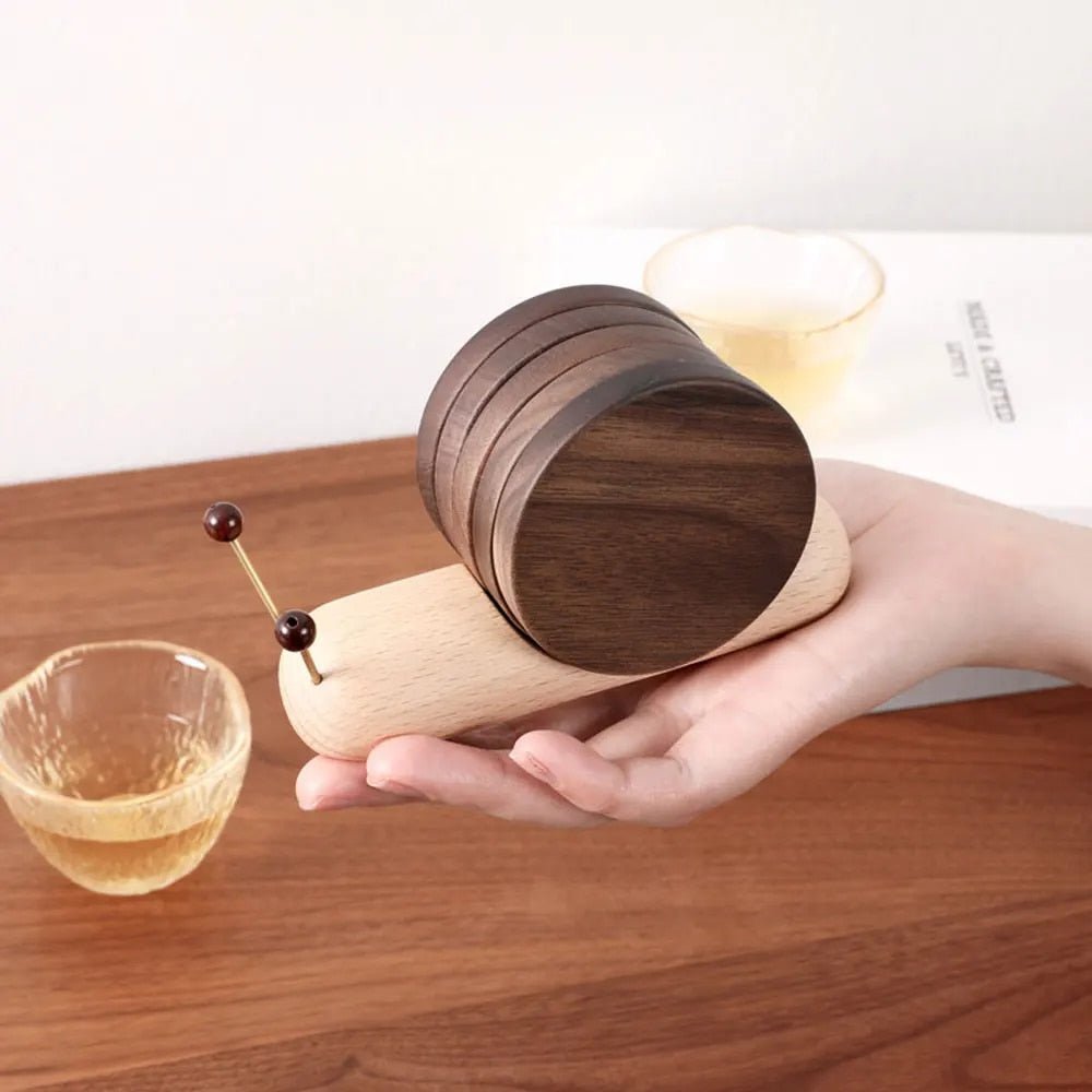 Stylish Snail Coaster Set - Protective and Decorative