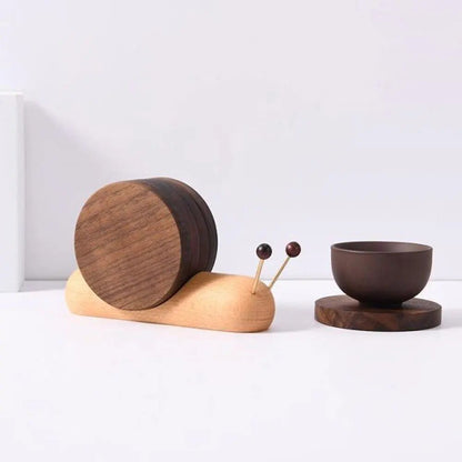 Stylish Snail Coaster Set - Protective and Decorative