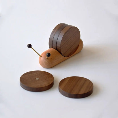 Stylish Snail Coaster Set - Protective and Decorative