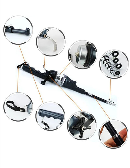 Compact Portable Fishing Rod Set